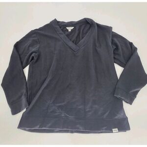 Orvis Sweater Mens Medium Pullover Shirt Blue V-neck Modal Knit Preppy Golf